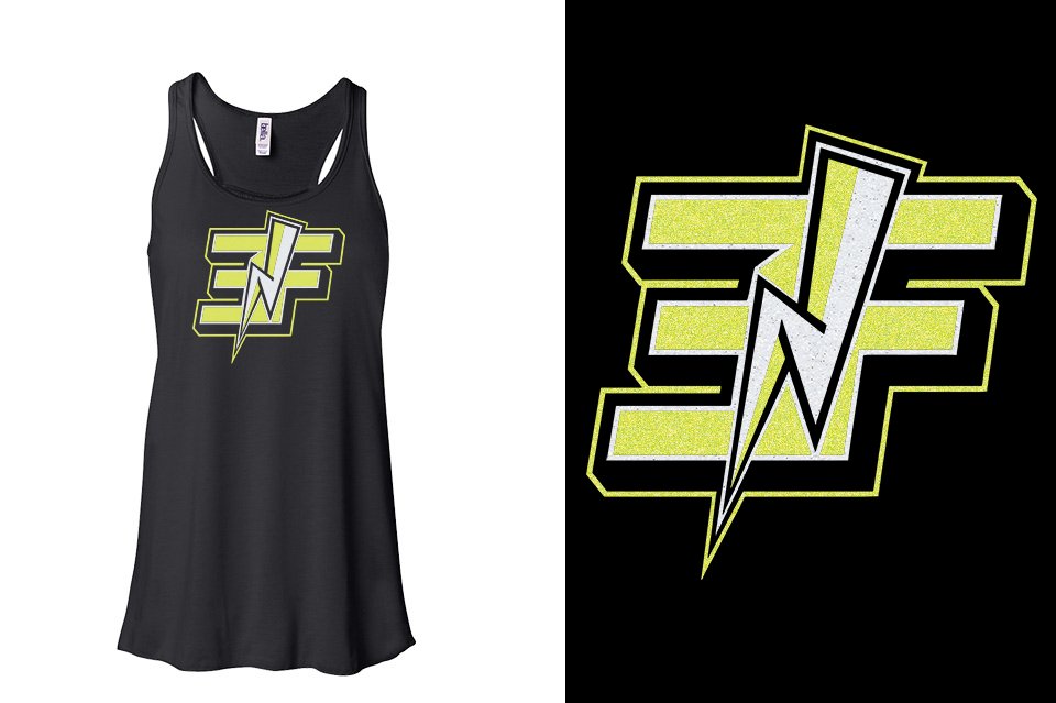 Elite Force glitter Youth Flowy Racerback Tank