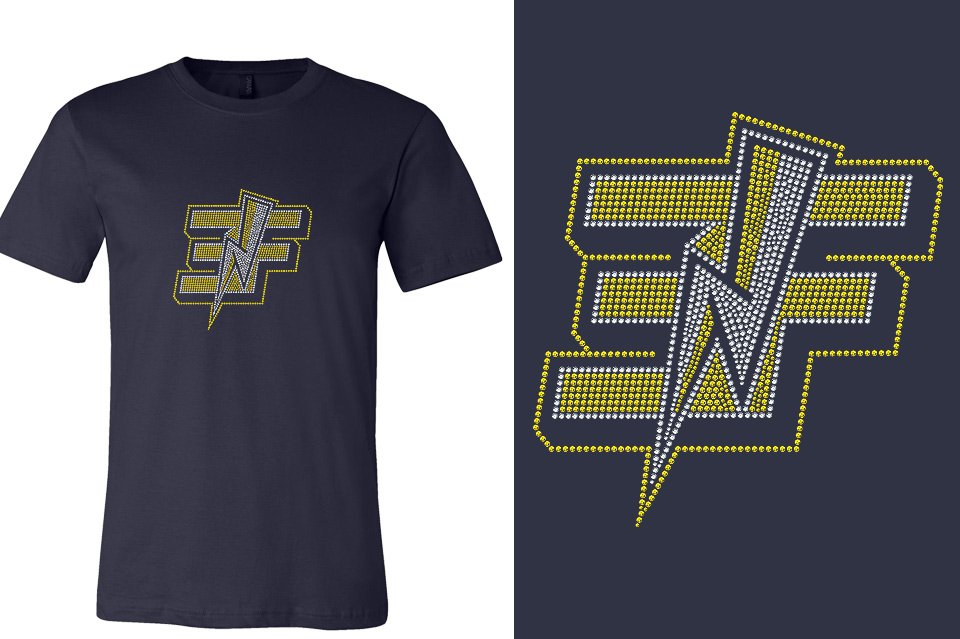 Rhinestones Elite Force logo Unisex t-shirt