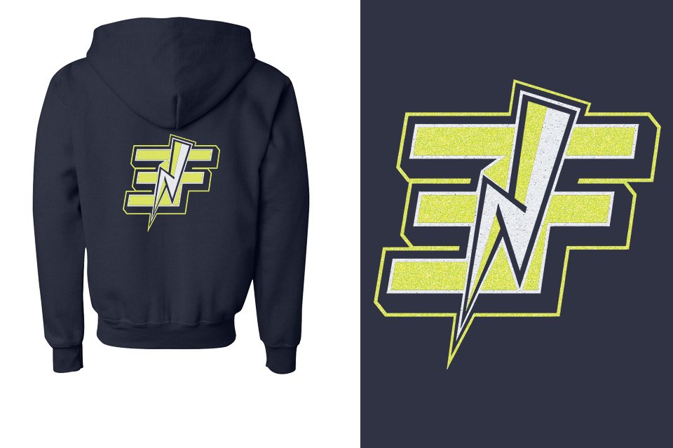 Elite Force glitter Youth Unisex Zip Hoodie