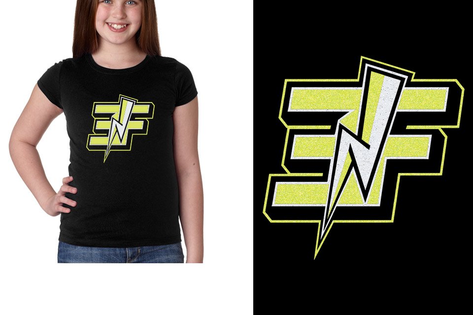 Elite Force glitter Girls' Princess T-Shirt