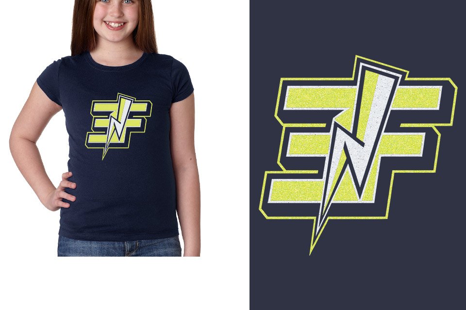 Elite Force glitter Girls' Princess T-Shirt